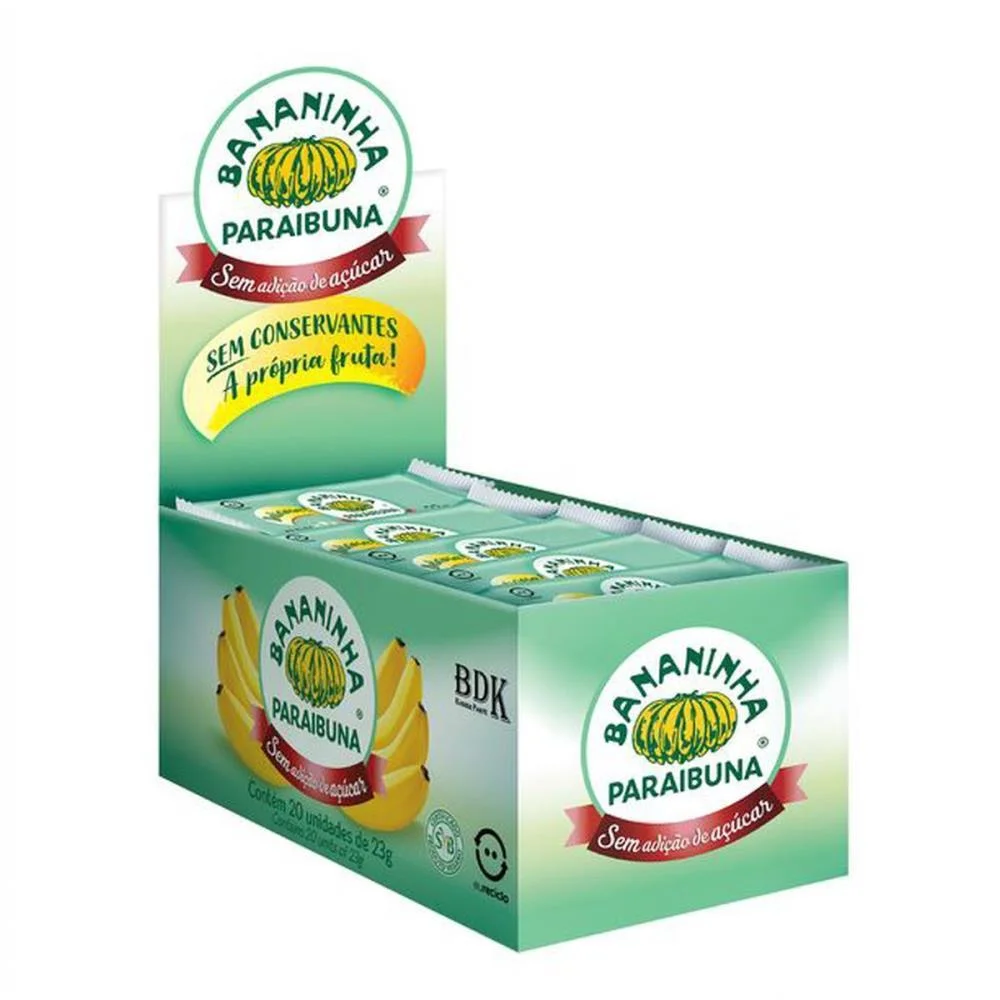 Doce Bananinha S/Acucar 23G. Bananinha Paraibuna (Dp.c/20)