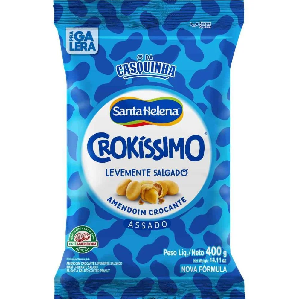 Amendoim Crokissimo Lev. Salgado 400G Santa Helena (Unidade)