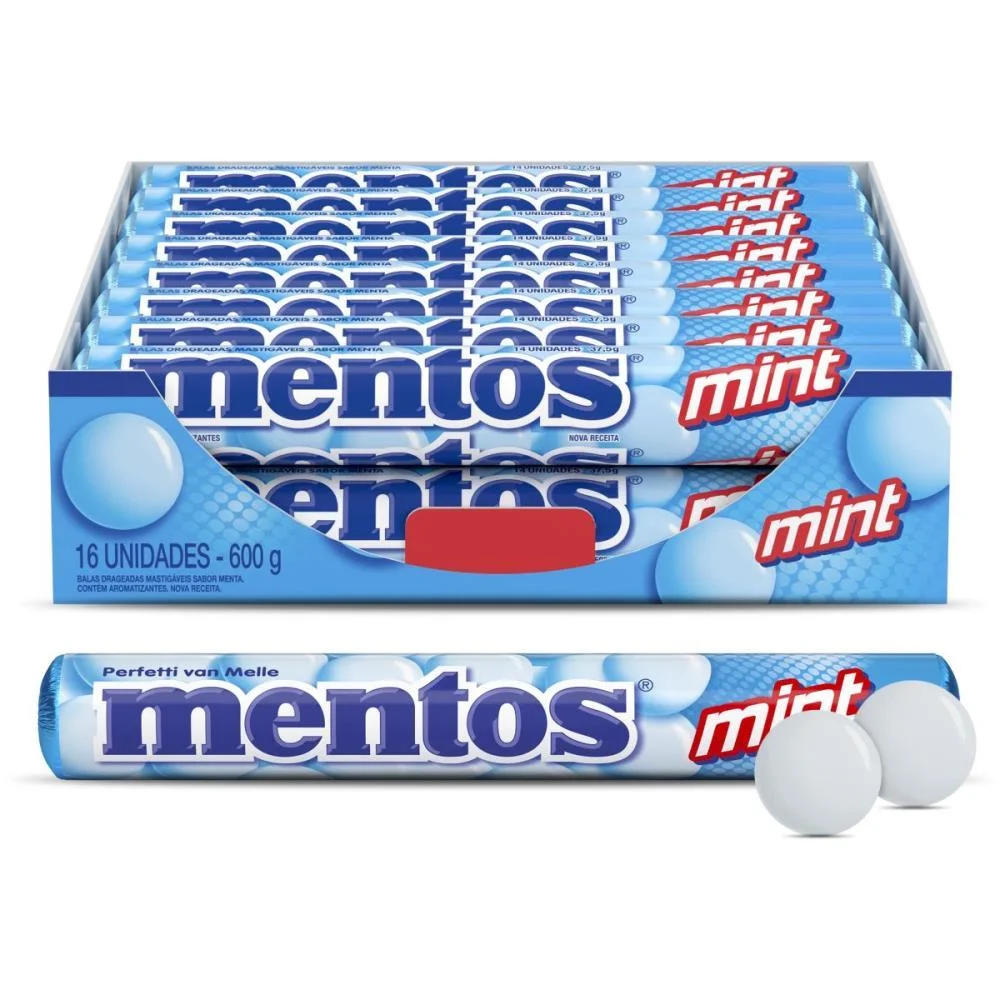 Bala Mentos Stick Menta 37,5G Perfetti Van Melle (Dp.c/16)