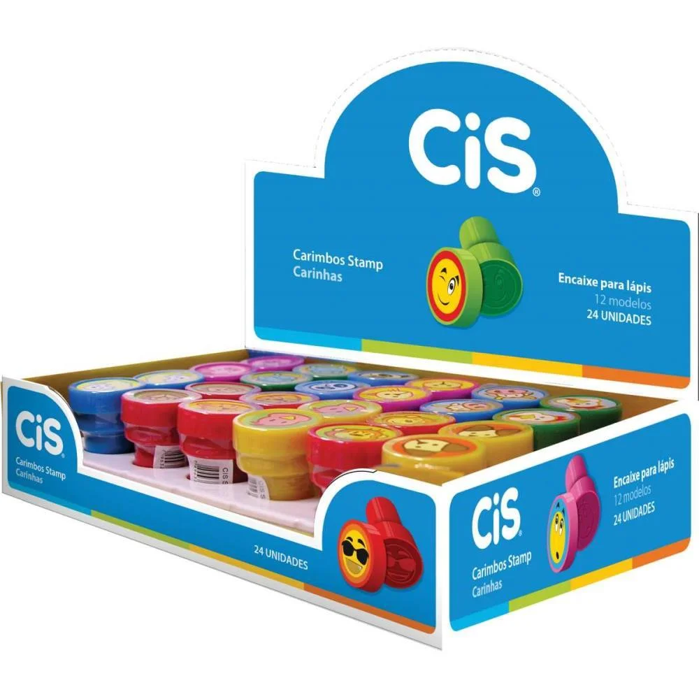 Carimbo Pedagogico Cis Stamp Carinhas Sertic (Cx.c/24)