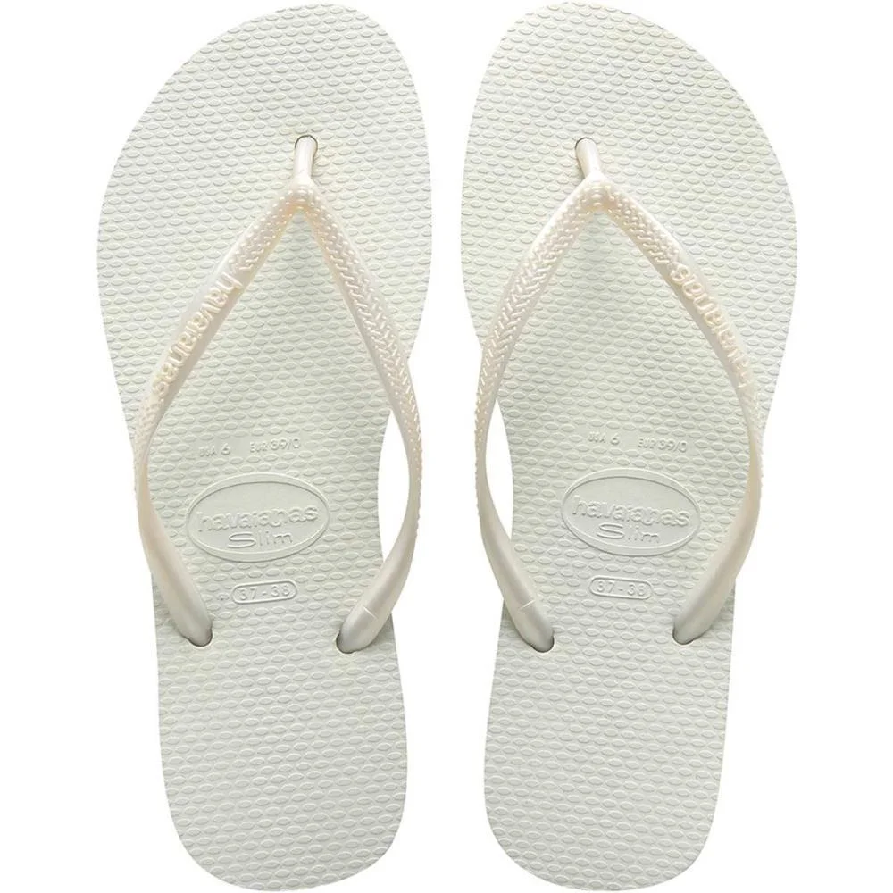 Chinelo Havaianas Feminino Slim 37/8 Branco Havaianas (Par)