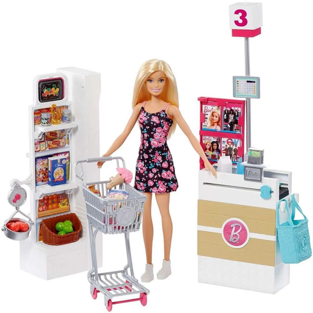 Barbie Estate Conjunto Supermercado C/Boneca Mattel (Unidade)