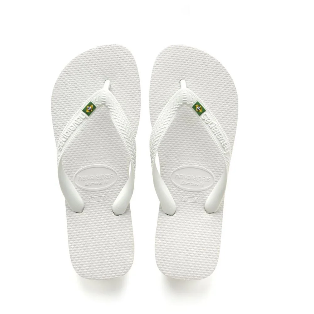 Chinelo Havaianas Unissex Brasil 35/6 Branco Havaianas (Par)