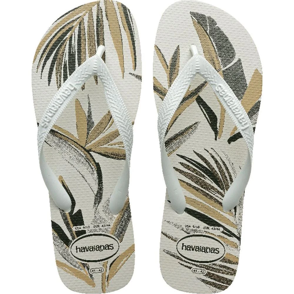 Chinelo Havaianas Masculino Aloha 43/4 Branco/Verde Olive Havaianas (Par)