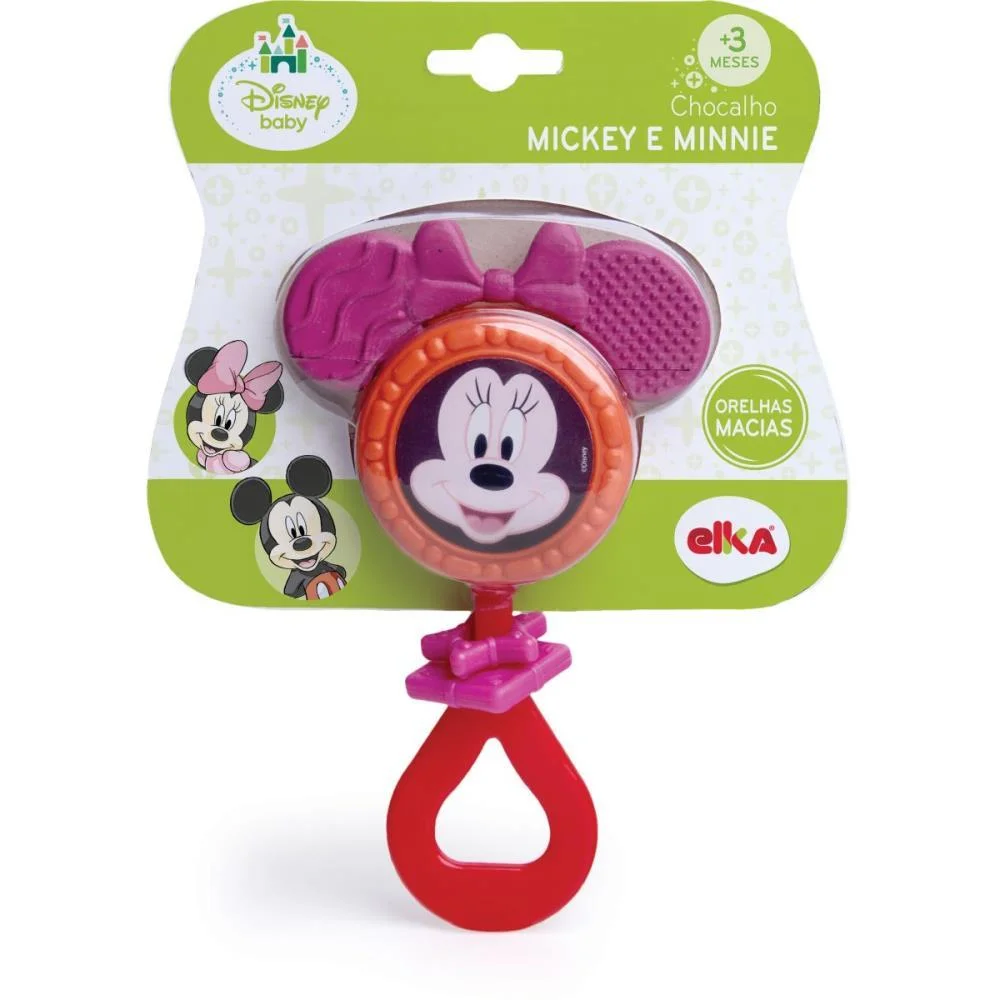 Brinquedo Para Bebe Minnie Chocalho Elka (Unidade)