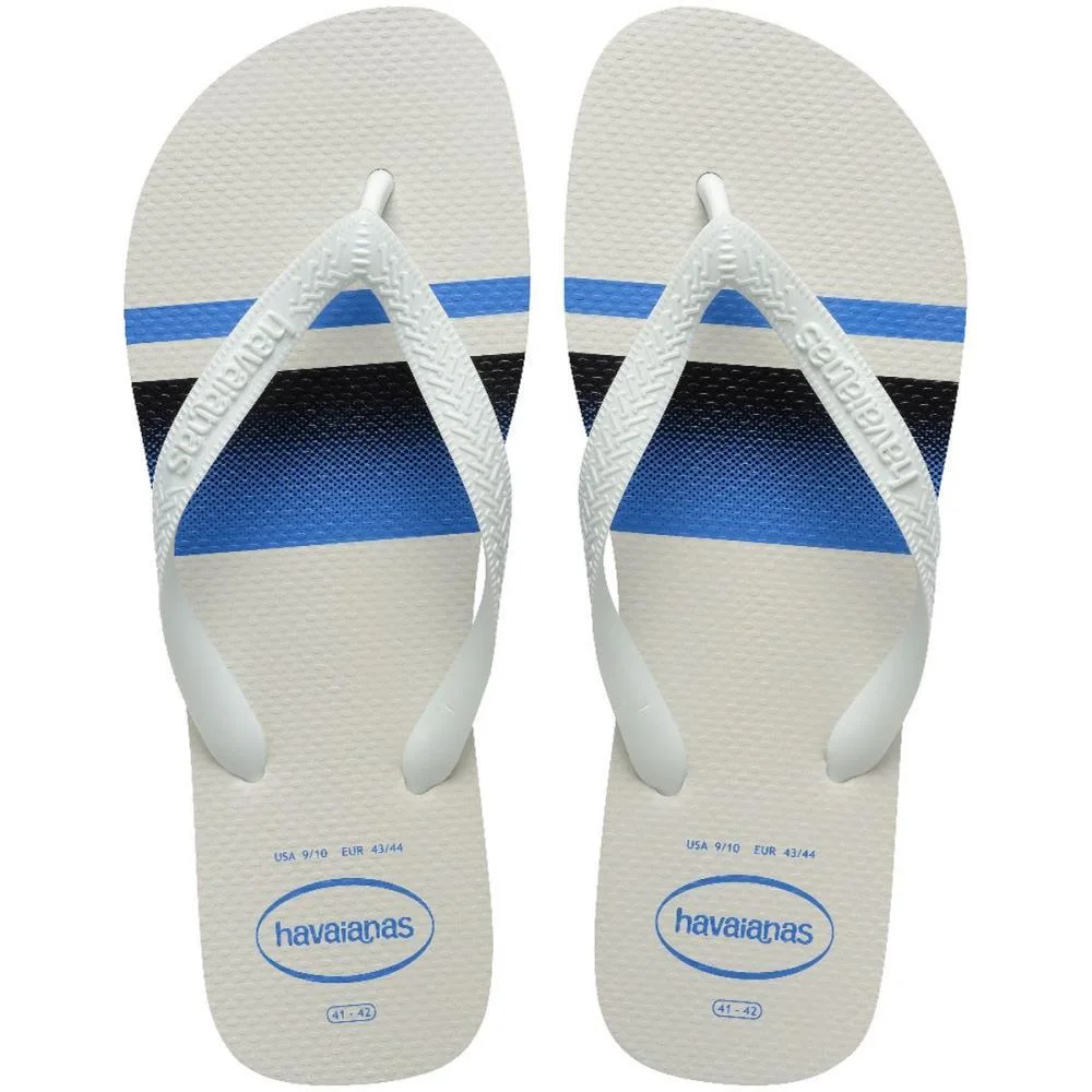 Chinelo Havaianas Masculino Top Basic 43/4 Branco/Azul Havaianas (Par)