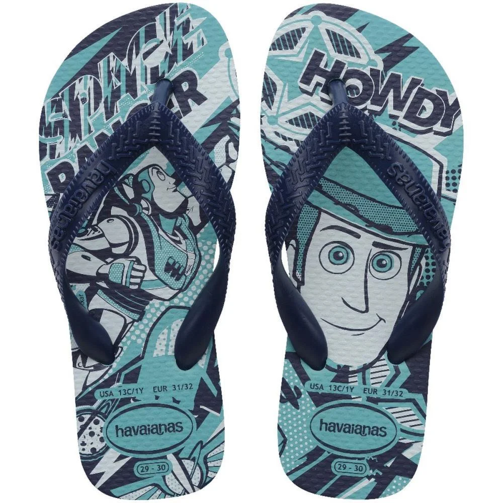 Chinelo Havaianas Infantil Kids Disney 25/6 Azul Havaianas (Par)