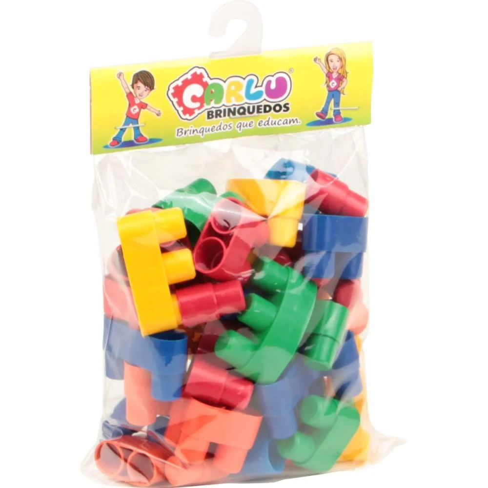 Brinquedo Para Montar Conectando Formas 40Pecas Plas Carlu (Unidade)