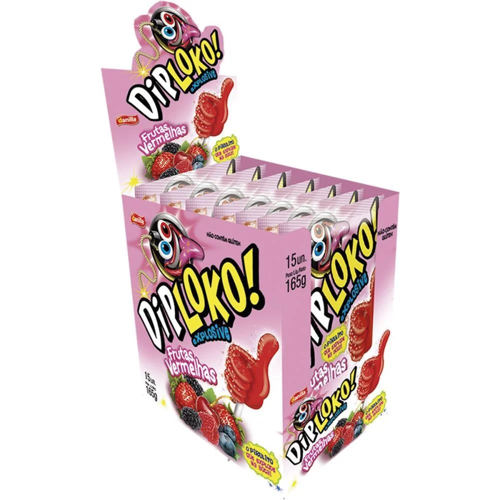 Doce Dip Loko Explosive Frutas Verm Danilla Foods (Dp.c/15)