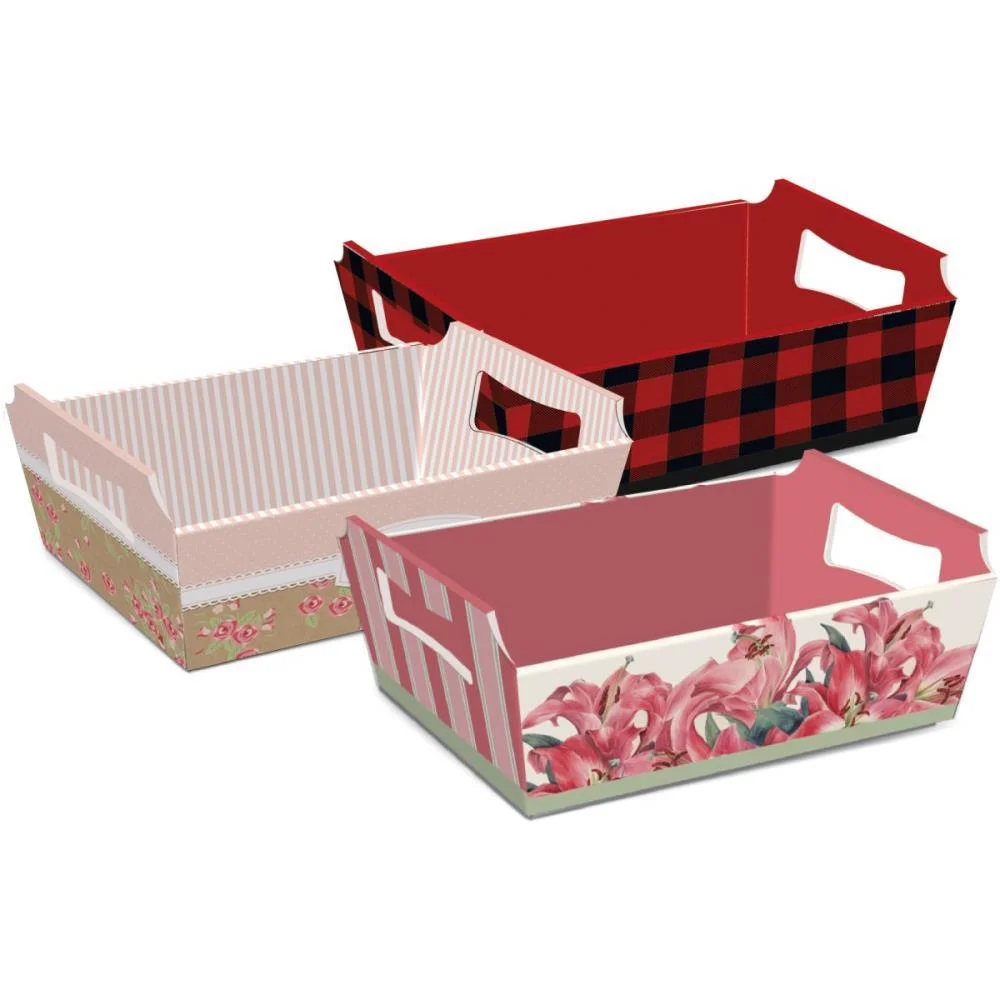 Cesta De Papel Sortida Tam P 18X13X7,5Cm Cromus (Cx.c/10)