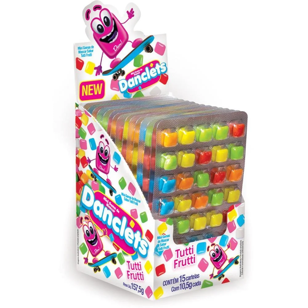Doce Danclets Cartela 5X7 T.frutti Danilla Foods (Dp.c/15)