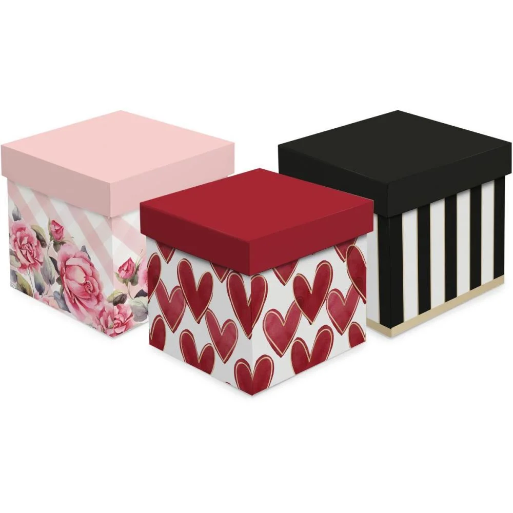 Caixa Para Presente Com Tampa 13X13X13Cm (S) Cromus (Pct.c/10)