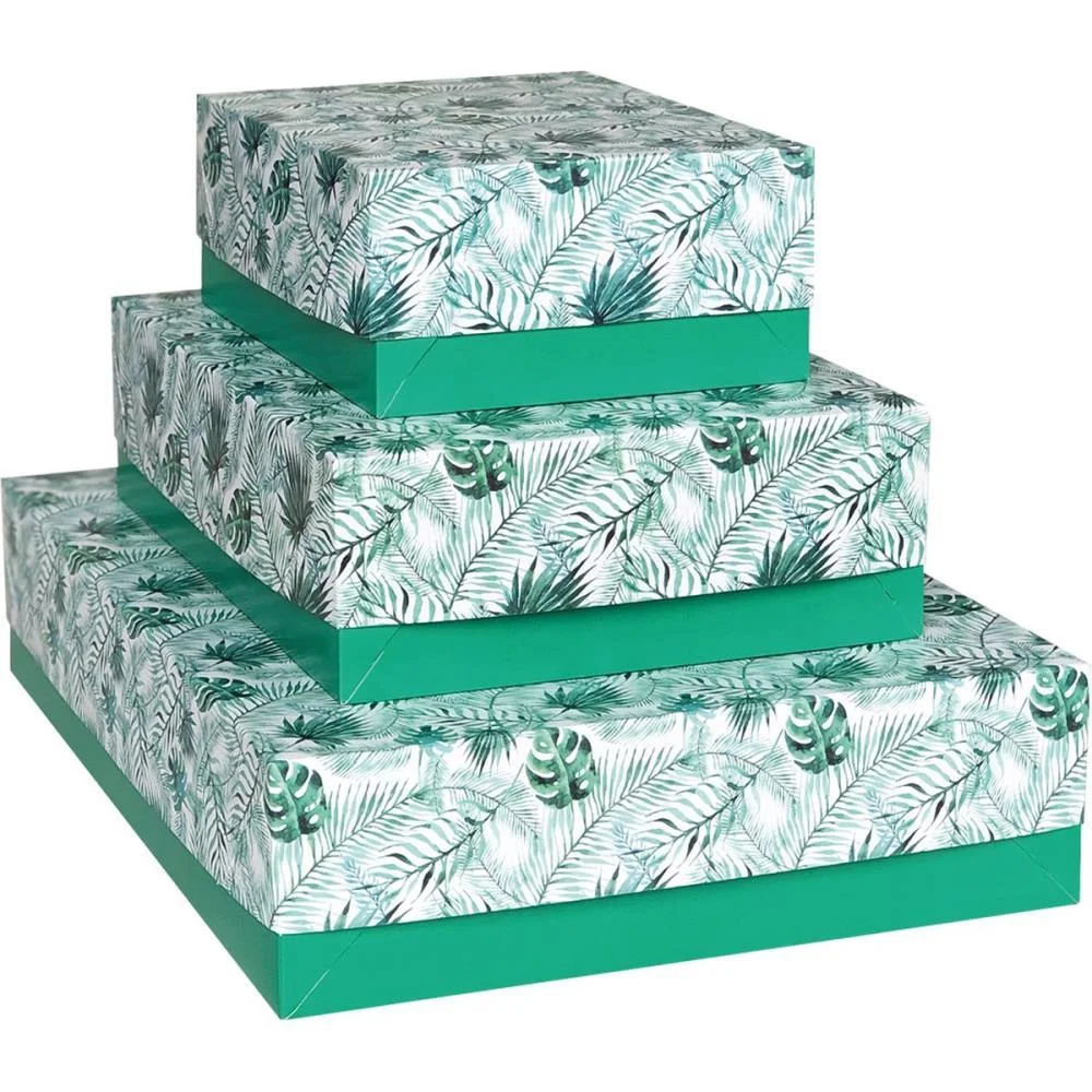 Caixa Para Presente Com Tampa Natureza Md 26X19,5X7,5 Sortid Cristina (Pct.c/16)