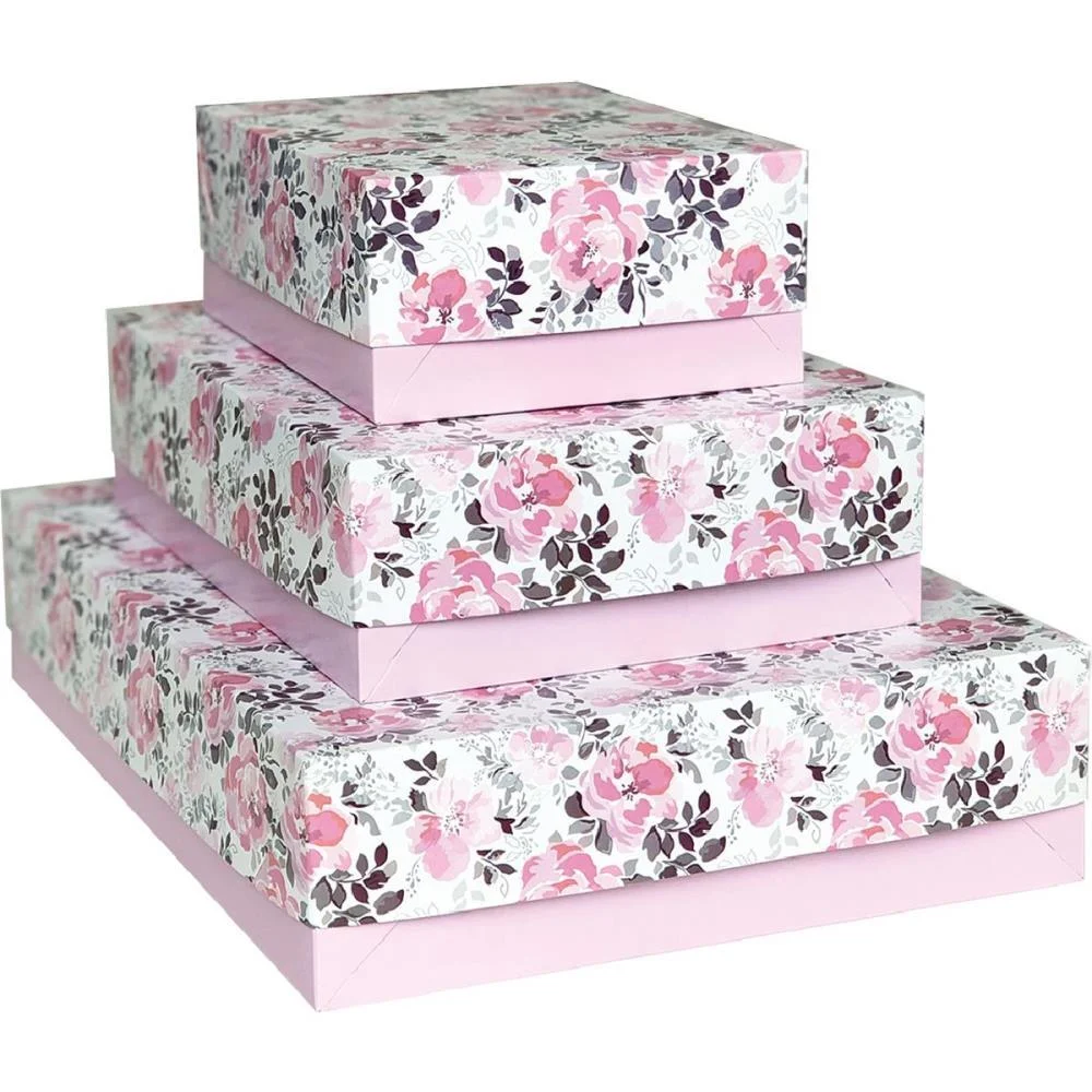 Caixa Para Presente Com Tampa Natureza Pq 19X14,5X7,5 Sortid Cristina (Pct.c/20)