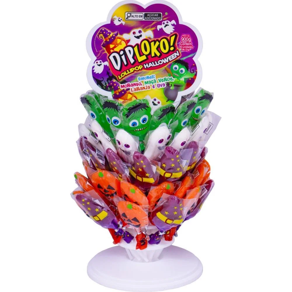 Doce Dip Loko Lollipop Halloween Danilla Foods (Dp.c/60)