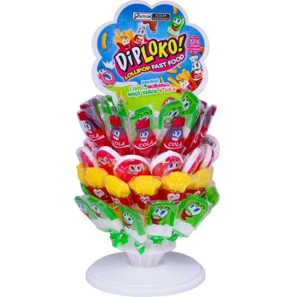 Doce Dip Loko Lollipop Fast Food Danilla Foods (Dp.c/60)