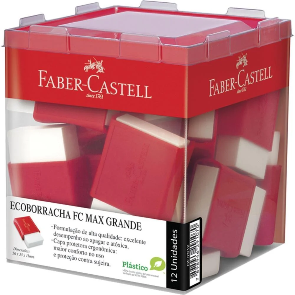 Borracha Branca Fc Max Grande Capa Plast.vm Faber-Castell (Dp.c/12)