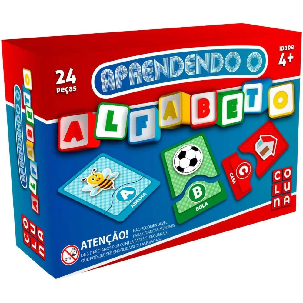 Brinquedo Pedagogico Aprendendo O Alfabeto 26Pçs Coluna (Unidade)