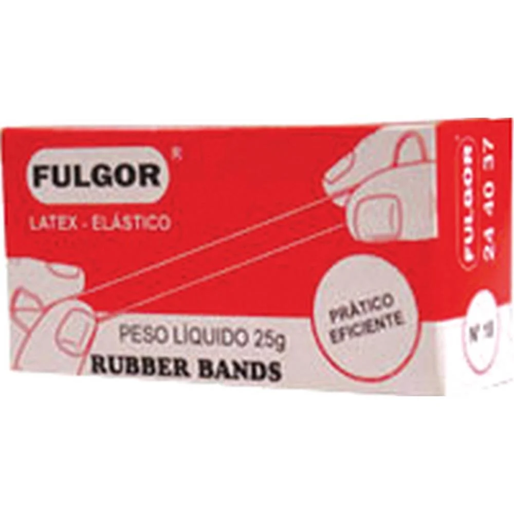 Elastico Latex Fino Chines N.18 Cx/25Gr Fulgor (Caixa)