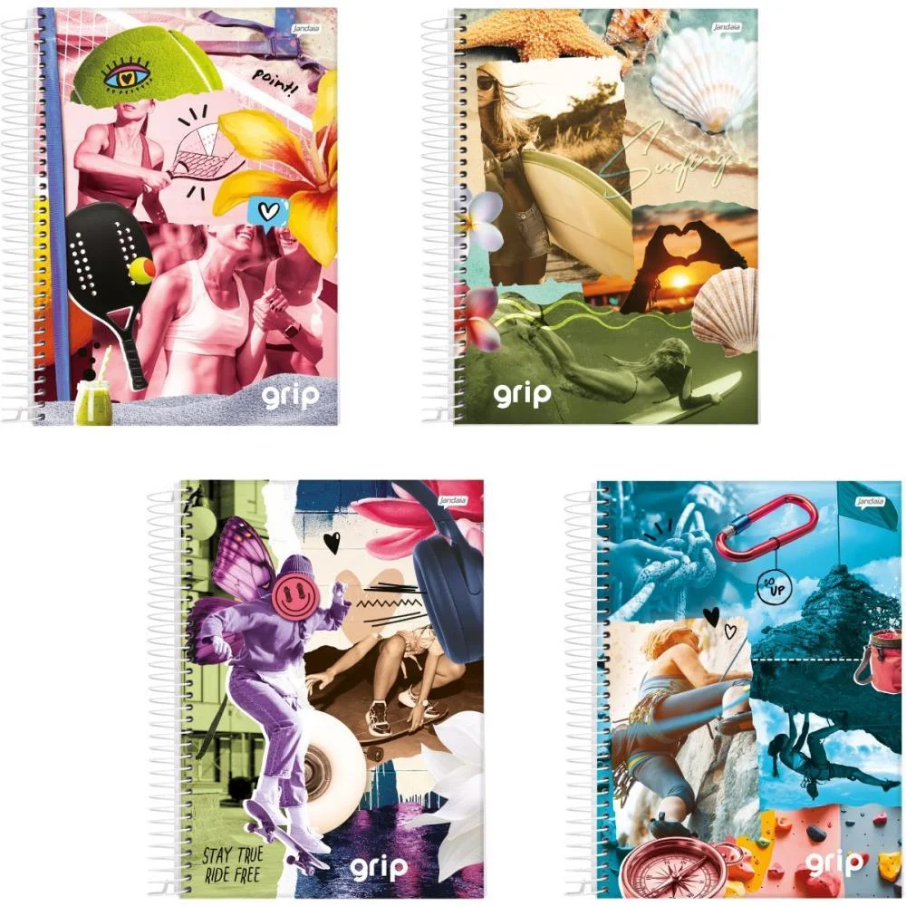 Caderno 20X1 Capa Dura Grip 320Fls. Jandaia (Pct.c/02)
