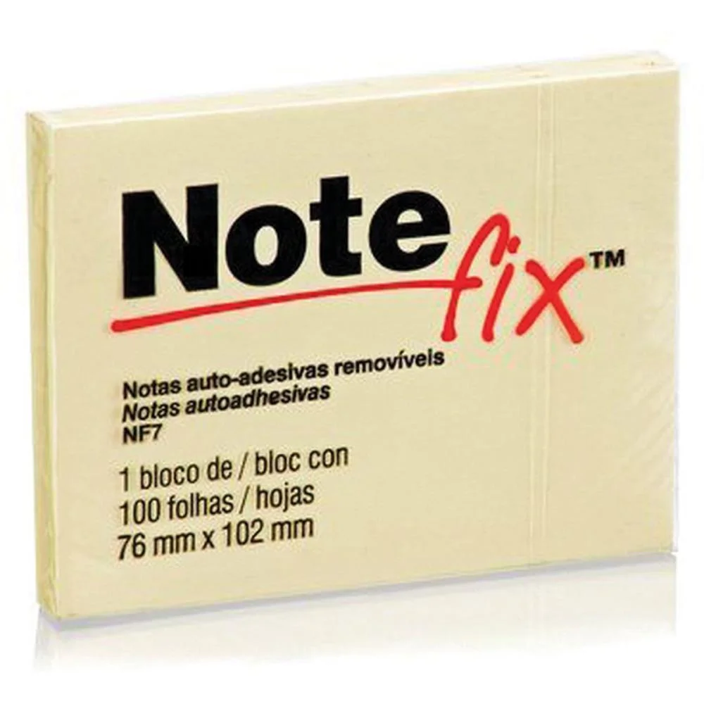 Bloco De Recado Autoadesivo Notefix 100F. 76Mmx102Mm Amare 3M (Unidade)