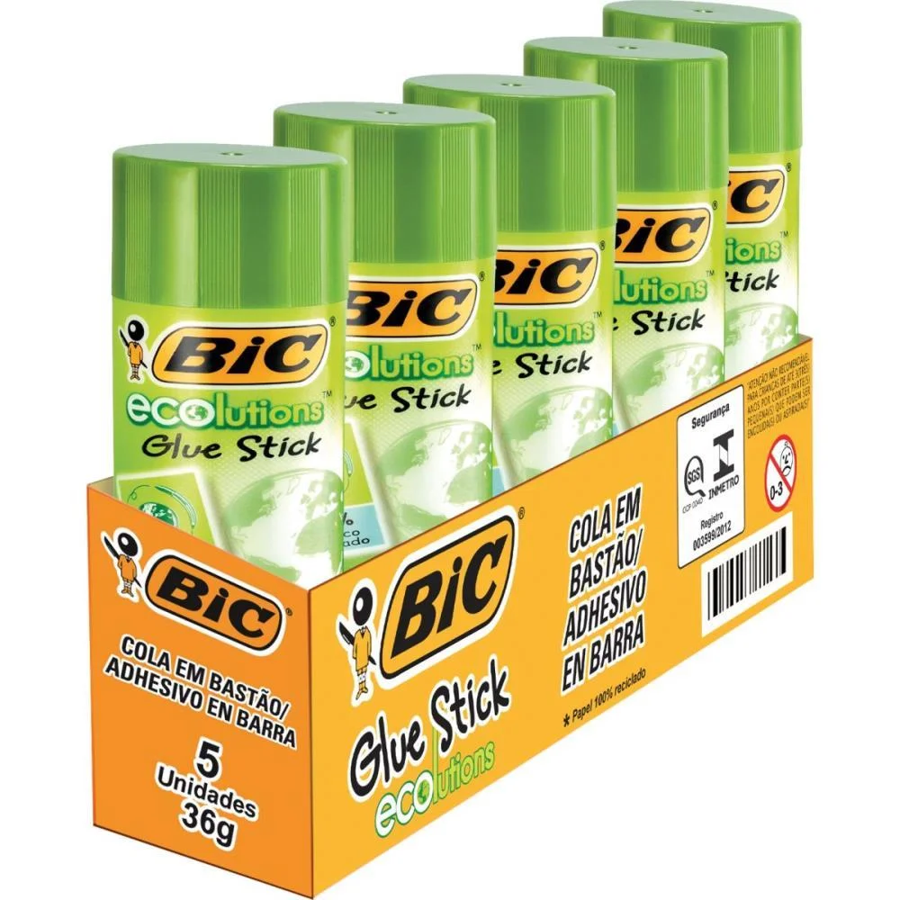 Cola Em Bastao Ecolutions 36G Bic (Pct.c/05)
