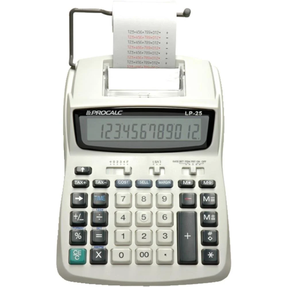 Calculadora De Impressao 12 Dig. Bob.58Mm/4Pilhas Biv Procalc (Unidade)