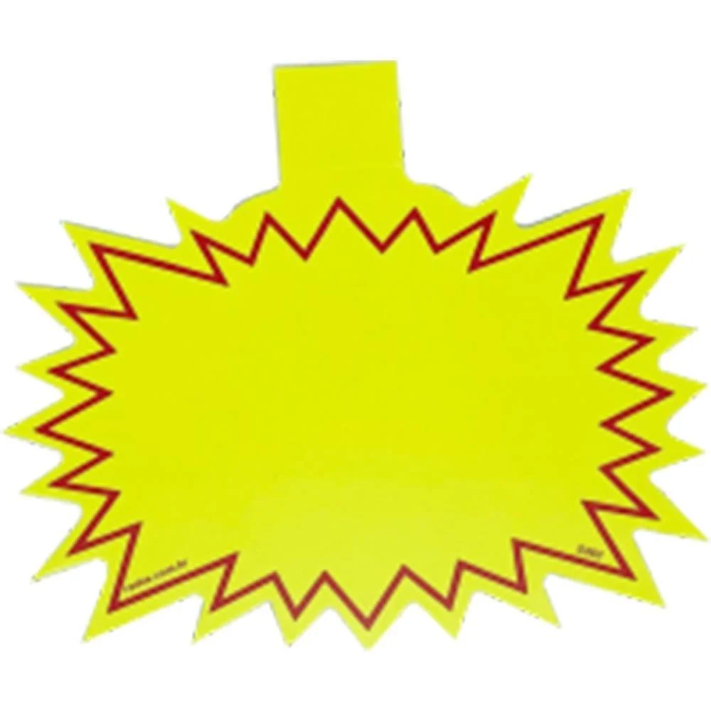 Cartaz Para Marcacao Splash Liso C/Aba 12X15Cm Radex (Pct.c/25)