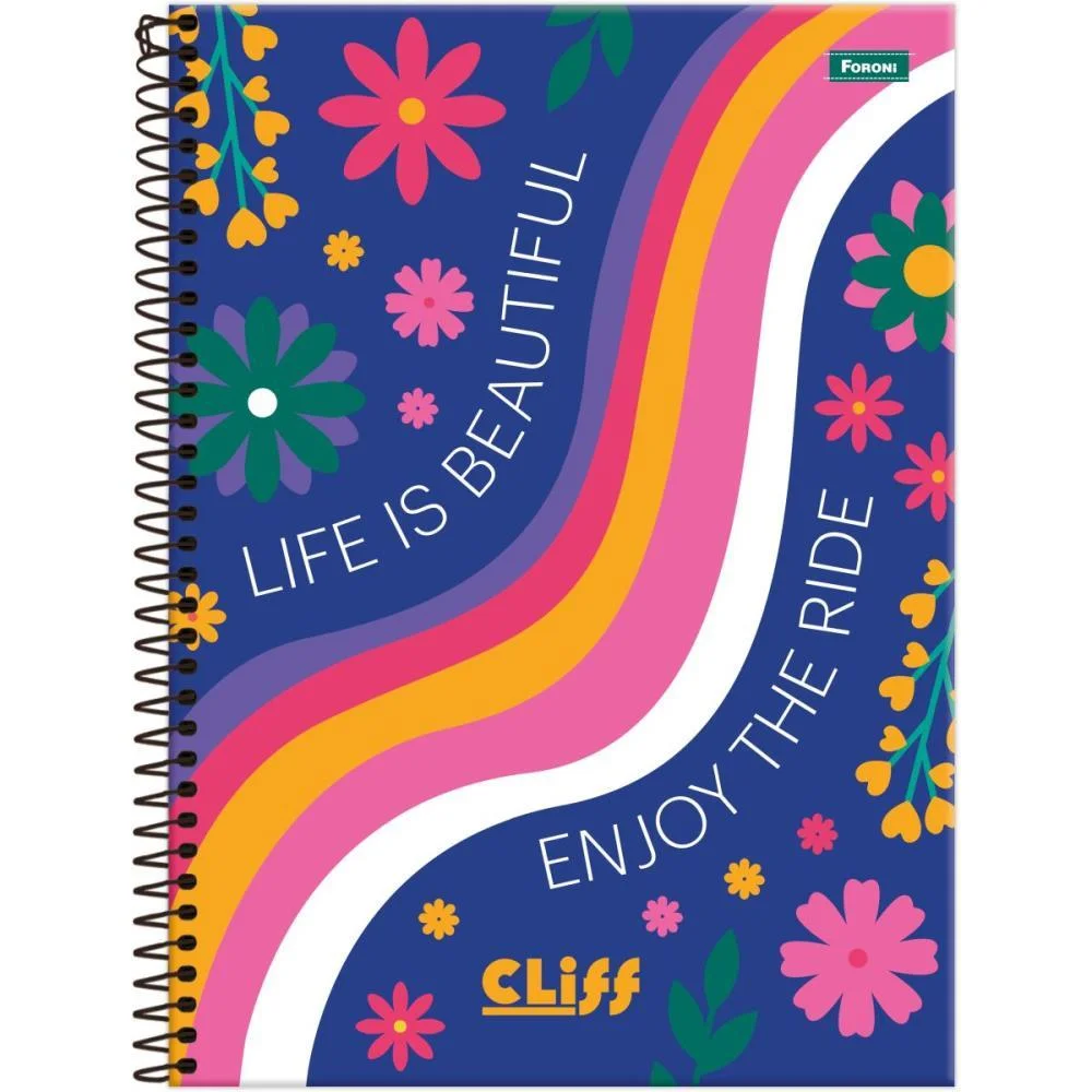 Caderno Espiral 1/4 Capa Dura Cliff Feminino 80Fls. Foroni (Pct.c/05)