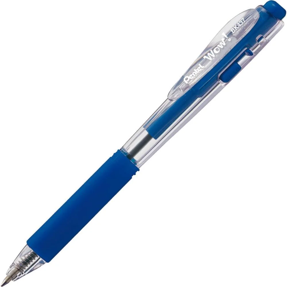 Caneta Esferografica Retratil Wow 0,7Mm Azul Pentel (Cx.c/12)
