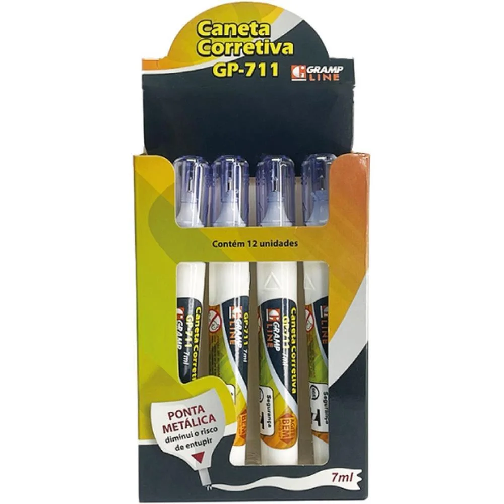 Caneta Corretiva 7Ml Gp-711 Metal Gramp Line (Cx.c/12)