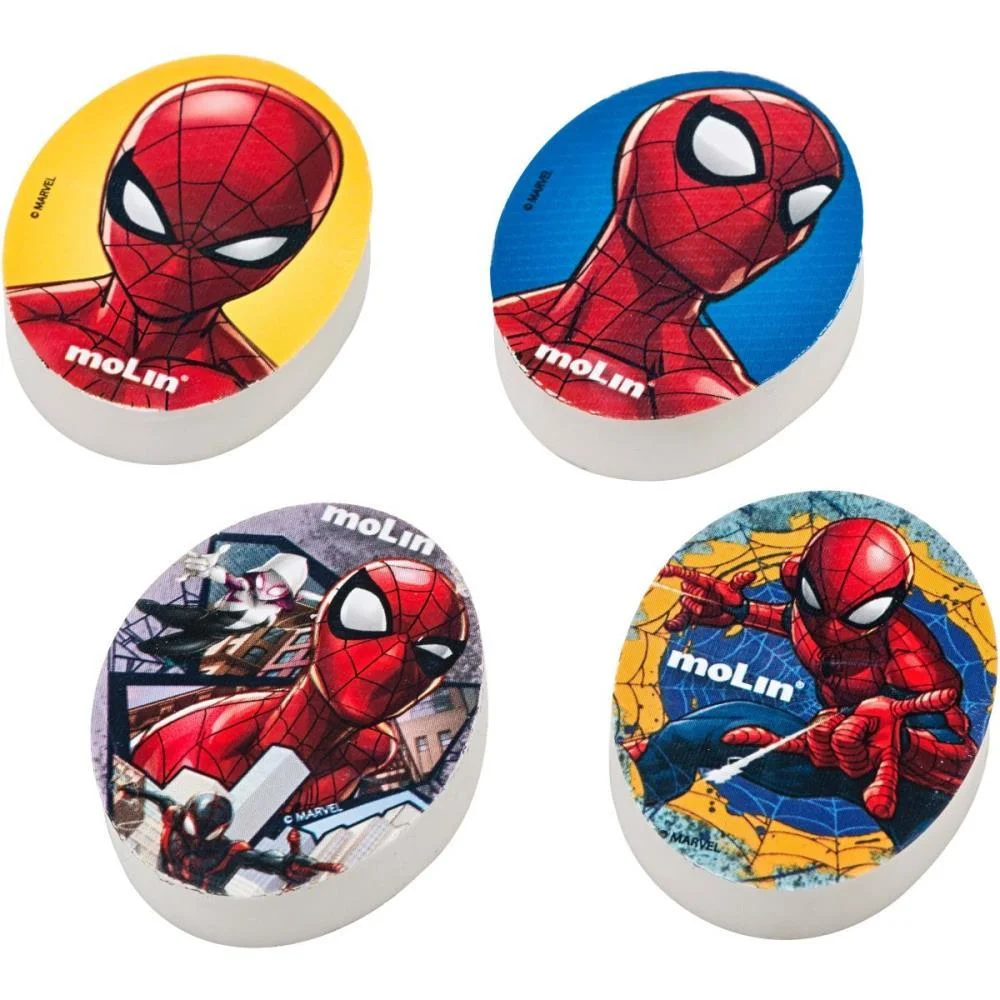 Borracha Decorada Spider Man 4 Modelos Molin (Cx.c/20)