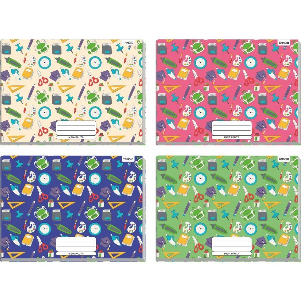 Caderno Desenho Univ Capa Dura Meia Pauta 48F Brochurao Decor Tamoio (Pct.c/04)