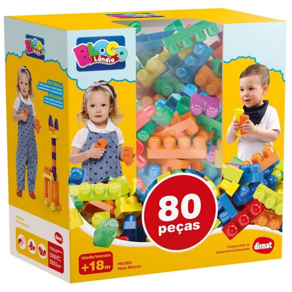 Brinquedo Para Montar Mais Blocos Dismat (Unidade)