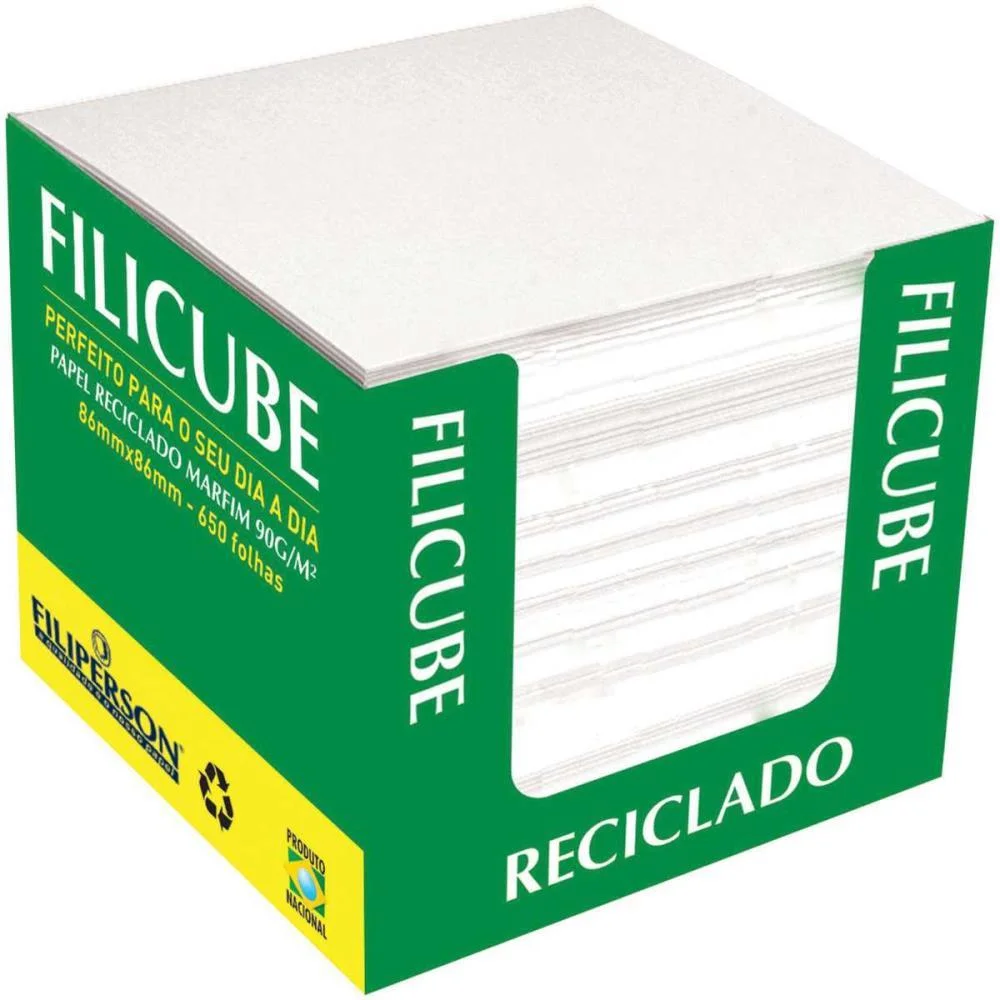Bloco De Anotacoes Filicube 8X8Cm.90G..rec.marfim Filiperson (Caixinha)