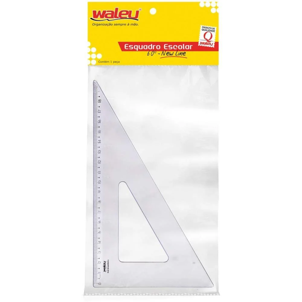 Esquadro Poliestireno 60Graus 21Cm. Cr. Maxcril (Pct.c/10)