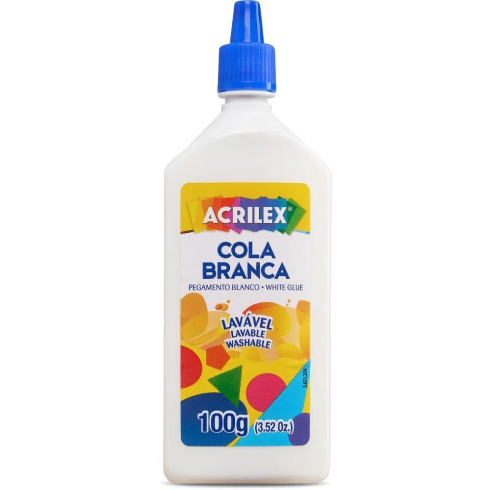Cola Escolar Branca 100G Acrilex (Pct.c/03)