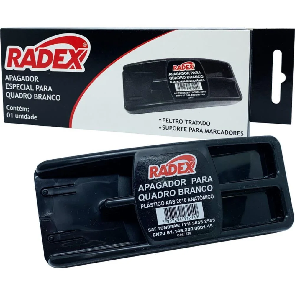 Apagador Quadro Branco Asuper Base De Plastico Radex (Unidade)