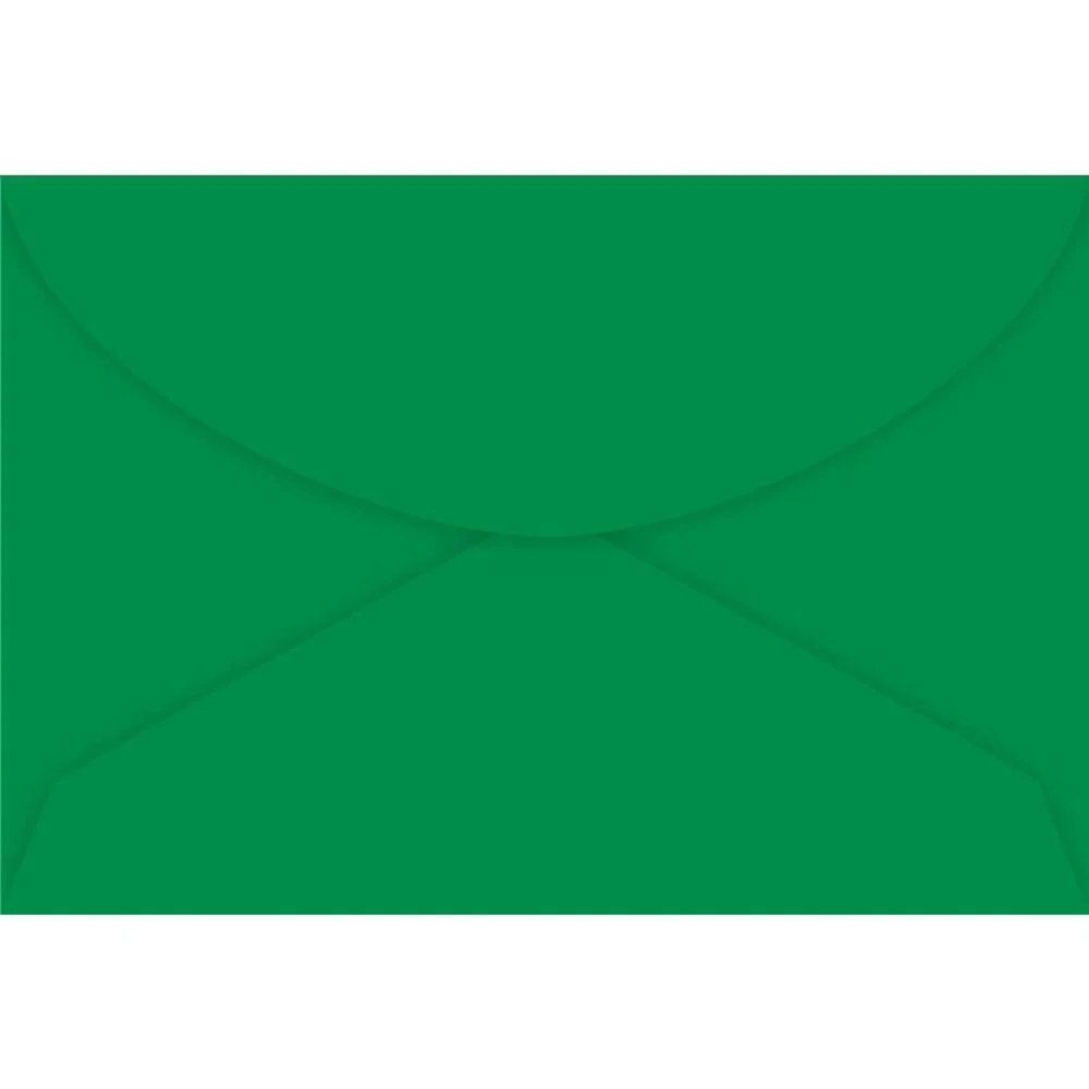 Envelope Colorido Visita Verde Escuro Color Plus 80G. Foroni (Cx.c/100)