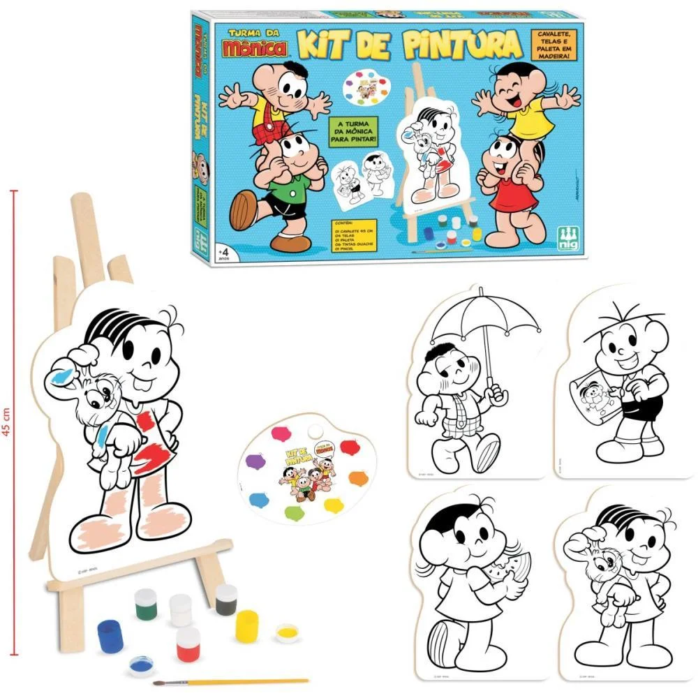 Brinquedo Para Colorir T.da Monica Kit De Pintura Nig Brinquedos (Unidade)