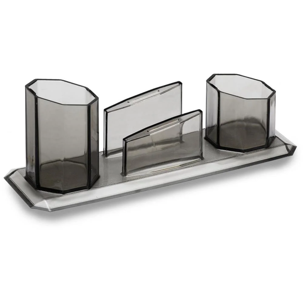 Acessorio Para Mesa Porta Caneta/Clips/Lemb.fume Maxcril (Unidade)