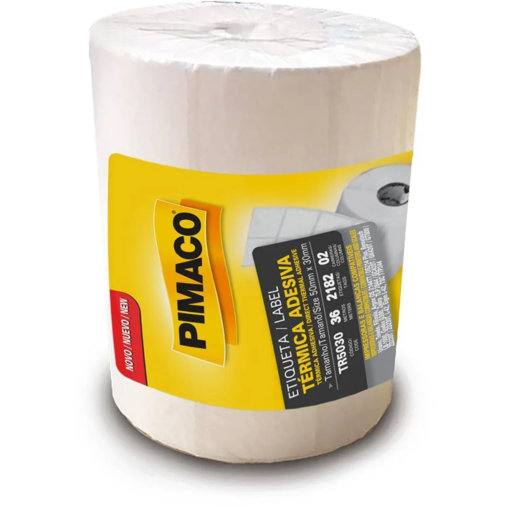 Etiqueta Adesiva Termica 50Mmx30Mm C/2182 Etiq. Pimaco (Rolo)