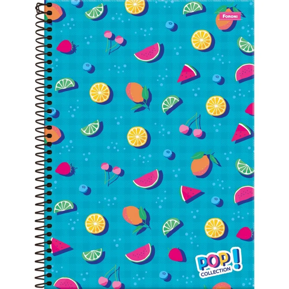 Caderno 01X1 Capa Dura Pop Collection 96 Folhas Foroni (Pct.c/04)