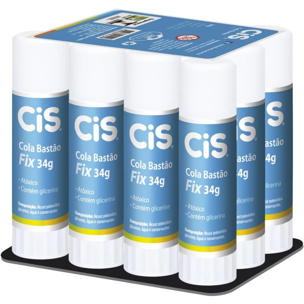 Cola Em Bastao Cis Cola Fix 34G Sertic (Cx.c/12)