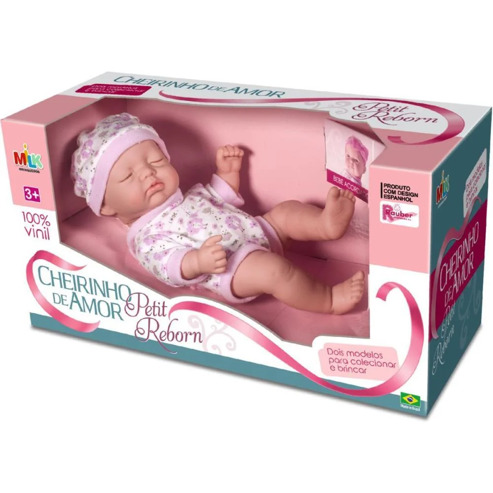 Boneca Cheirinho De Amor Reborn Dormi Milk (Unidade)