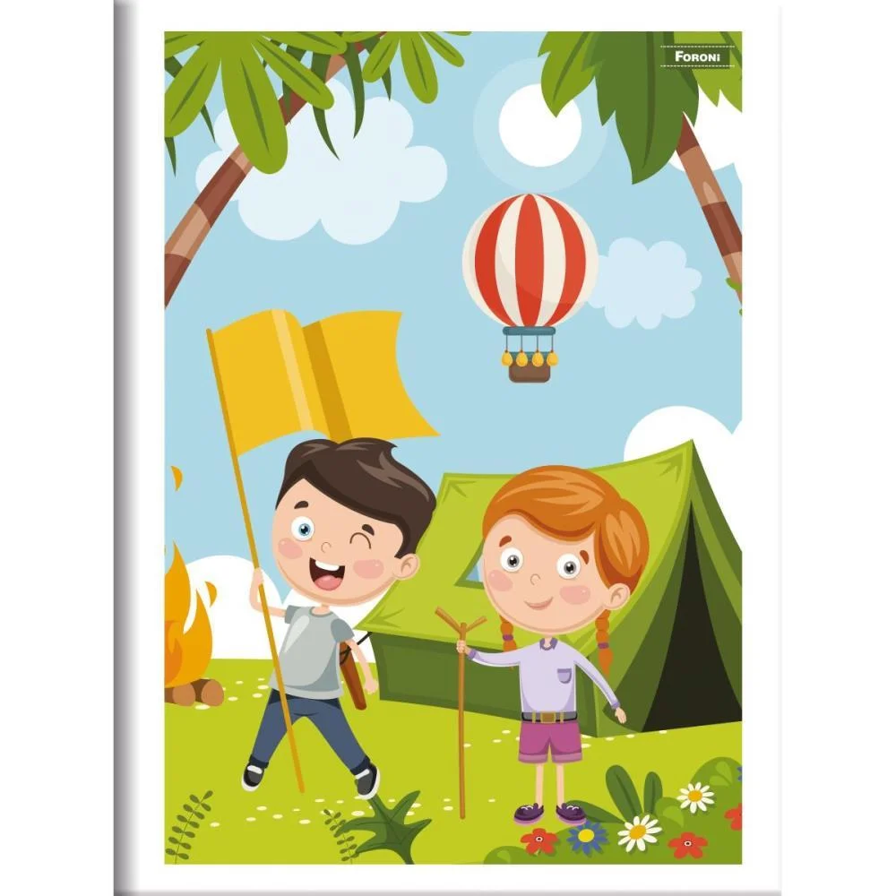 Caderno Brochura 1/4 Capa Infantil 60 Folhas Foroni (Pct.c/10)
