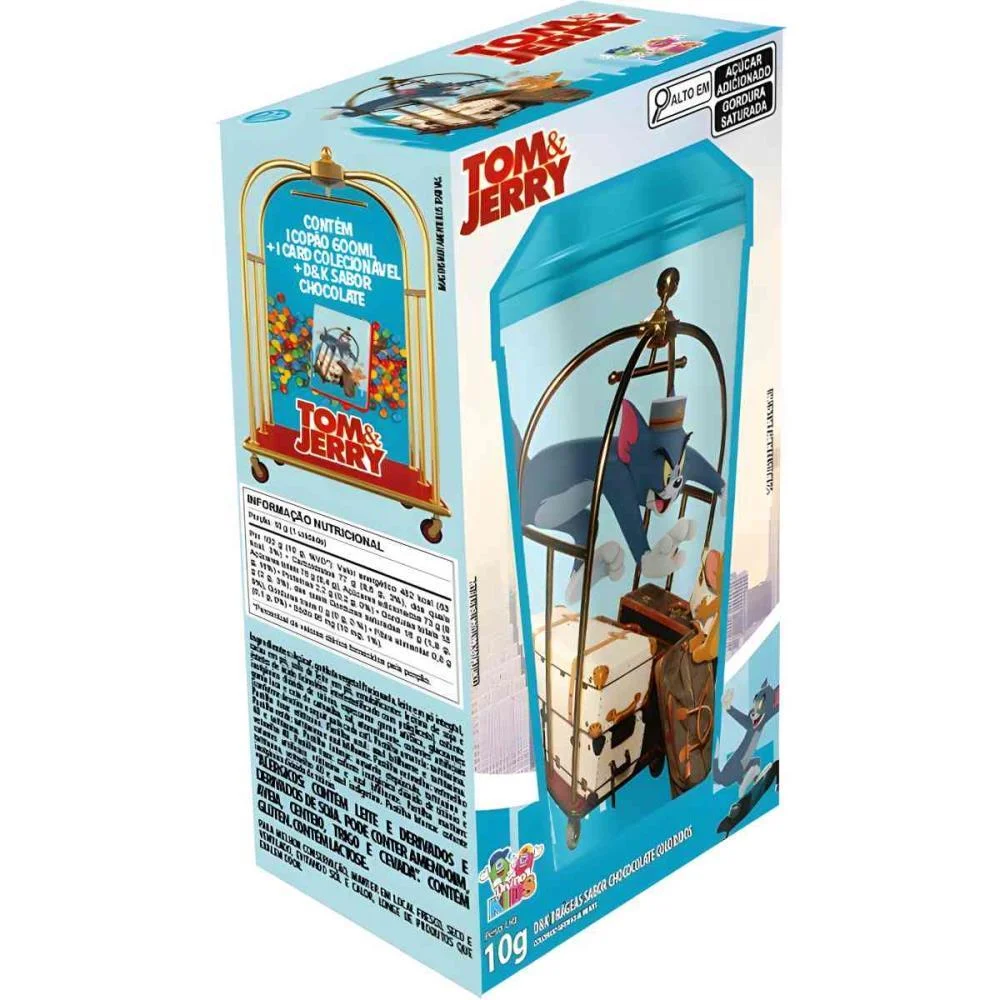 Doce Copao Tom E Jerry C/Surp 600Ml Divino Kids (Unidade)