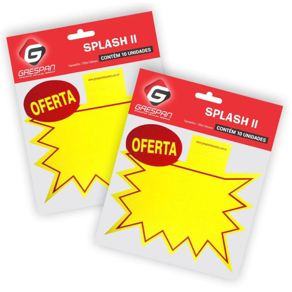 Cartaz Para Marcacao Splash Oferta Md 155X135Mm.am. Grespan (Pct.c/10)