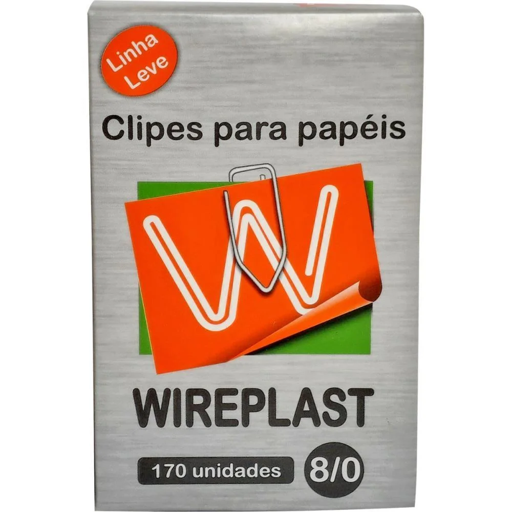 Clipe Galvanizado Aco 8/0 Linha Leve C/170 Un. Wireplast (Caixa)
