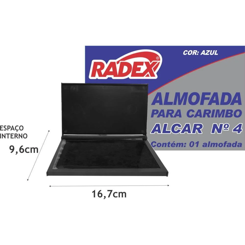 Almofada Carimbo N.4 Azul Radex (Unidade)